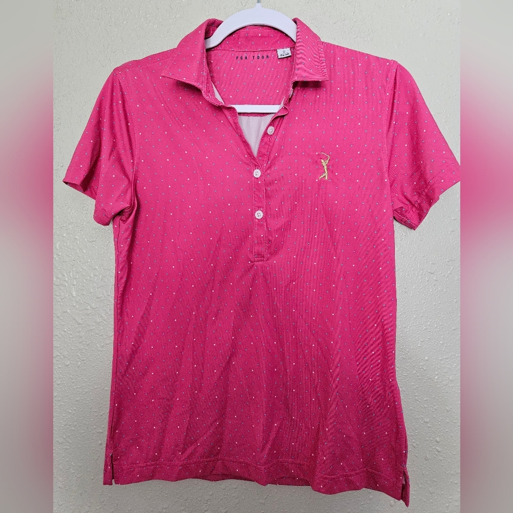 PGA Tour Pink Womens Size Small Polo
